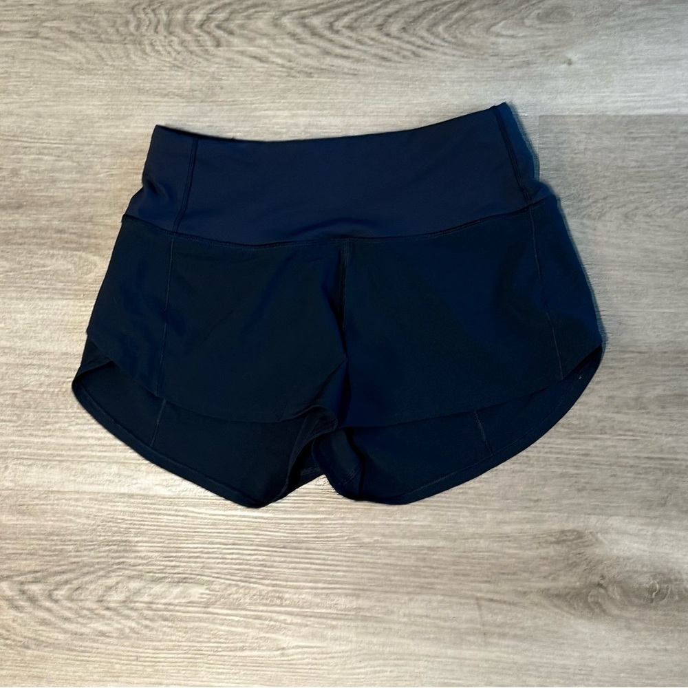 🚨MUST GO ASAP🚨 Lululemon Navy Speed Up Shorts, Sz 6, No Liner